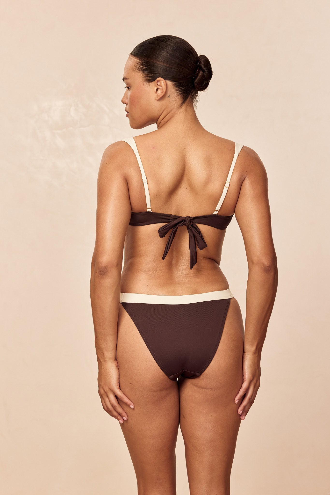 Monday Swimwear SANTORINI BOTTOM - ESPRESSO/IVORY