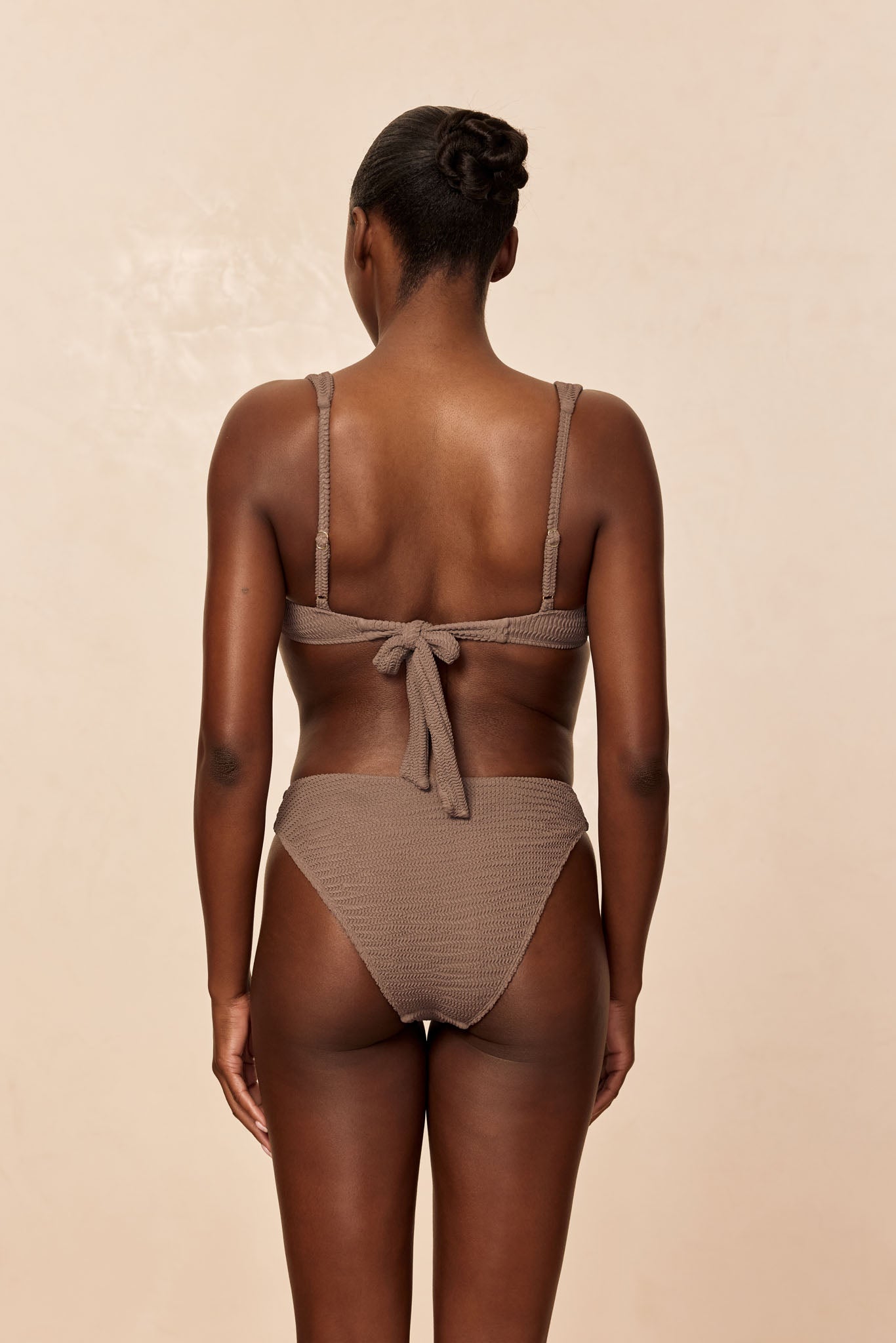 Monday Swimwear CLOVELLY TOP - STONE CRINKLE