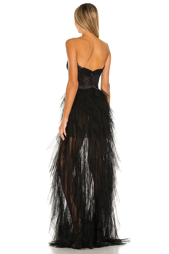 For Love & Lemons X REVOLVE Bustier Gown in Black