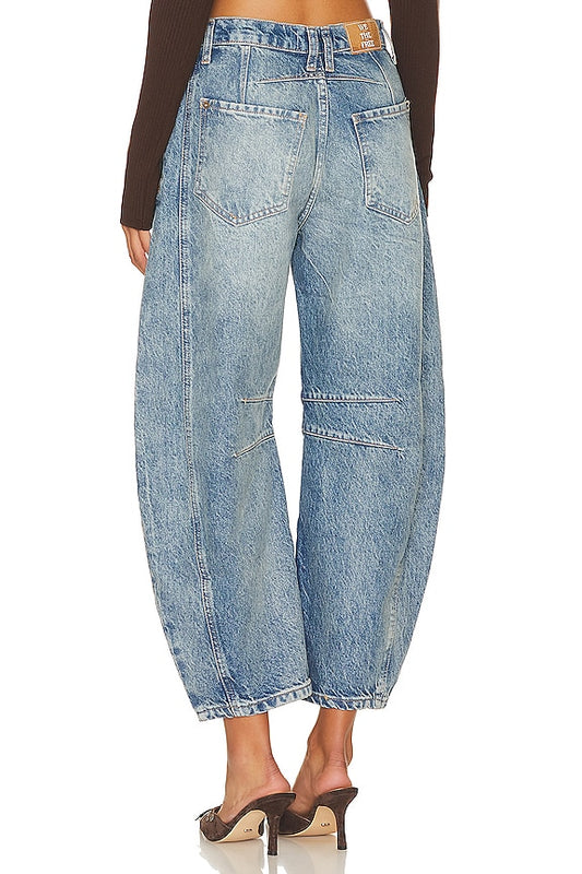 Free People x We The Free Good Luck Mid Rise Barrel Jeans