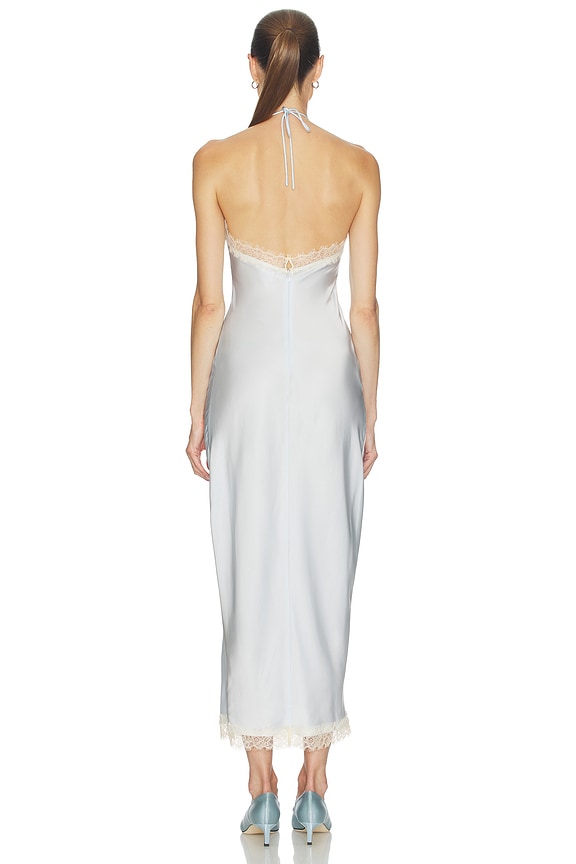 Helsa Viscose Satin Dress With Lace