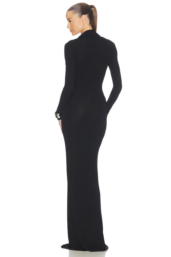 Helsa Svetlana Jersey Gown in Black