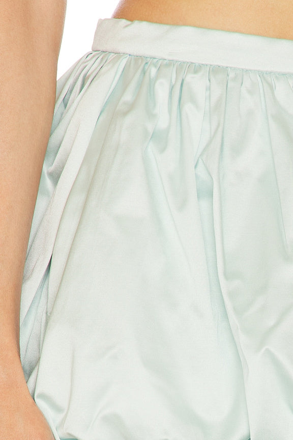 Helsa Sateen Puff Shorts in Glacier Blue