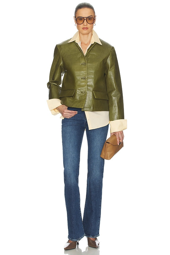 Helsa Puffy Leather Jacket