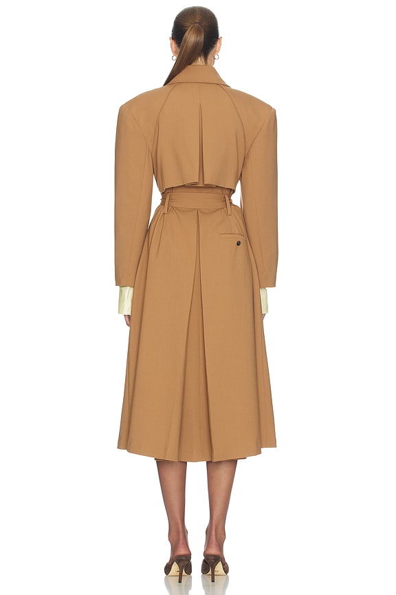Helsa Wool Blend Midi Trench