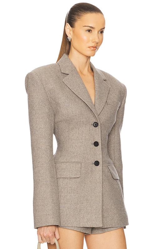 Helsa The Tweed S Curve Blazer