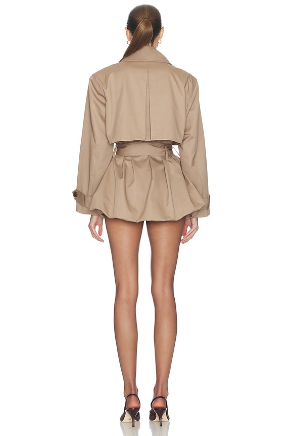 Helsa Short Bubble Hem Trench