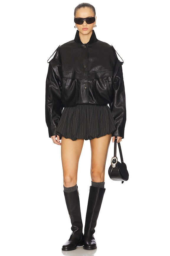 Lioness Madame Bomber Jacket in Onyx