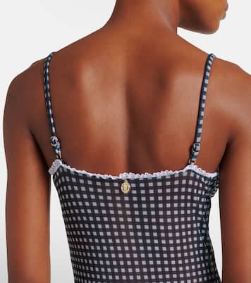 Bananhot Solay Gingham Mesh Maxi Dress