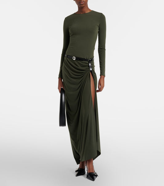 Coperni Suspended draped jersey gown