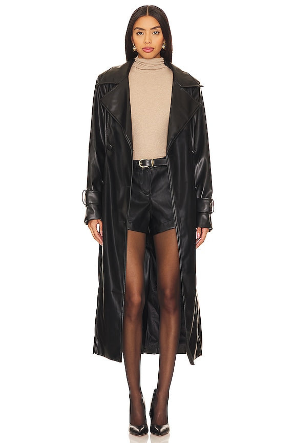 Sndys Wendy Faux Leather Shorts