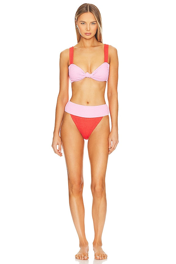 Show Me Your Mumu Aruba Top in Bubblegum Colorblock Scrunch