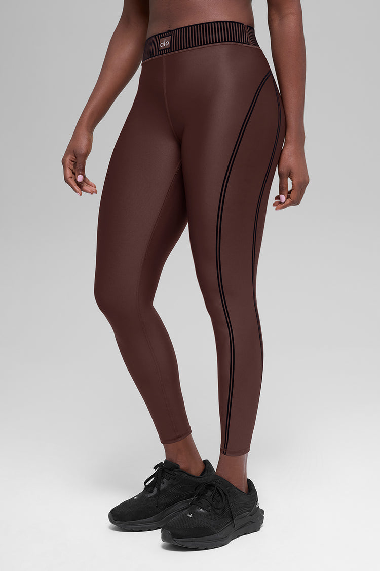 Alo Yoga Airlift High-Waist 7/8 Line Up Legging Winter Brownstone