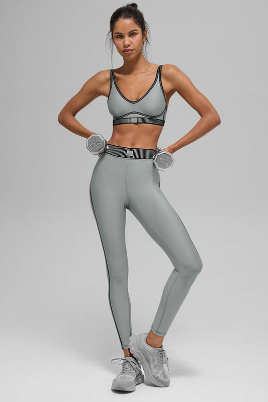 Alo Yoga Airlift Line Up Bra Lunar Grey