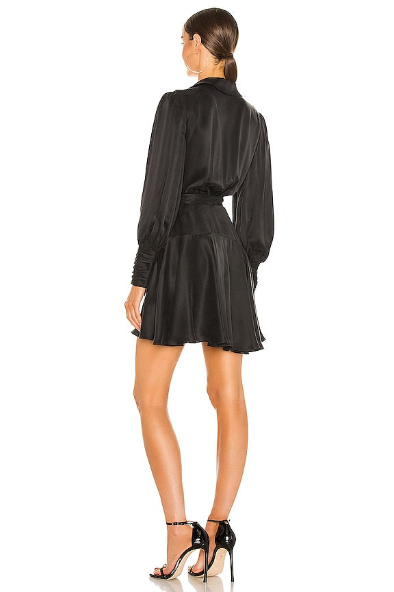 Zimmermann Silk Wrap Mini Dress