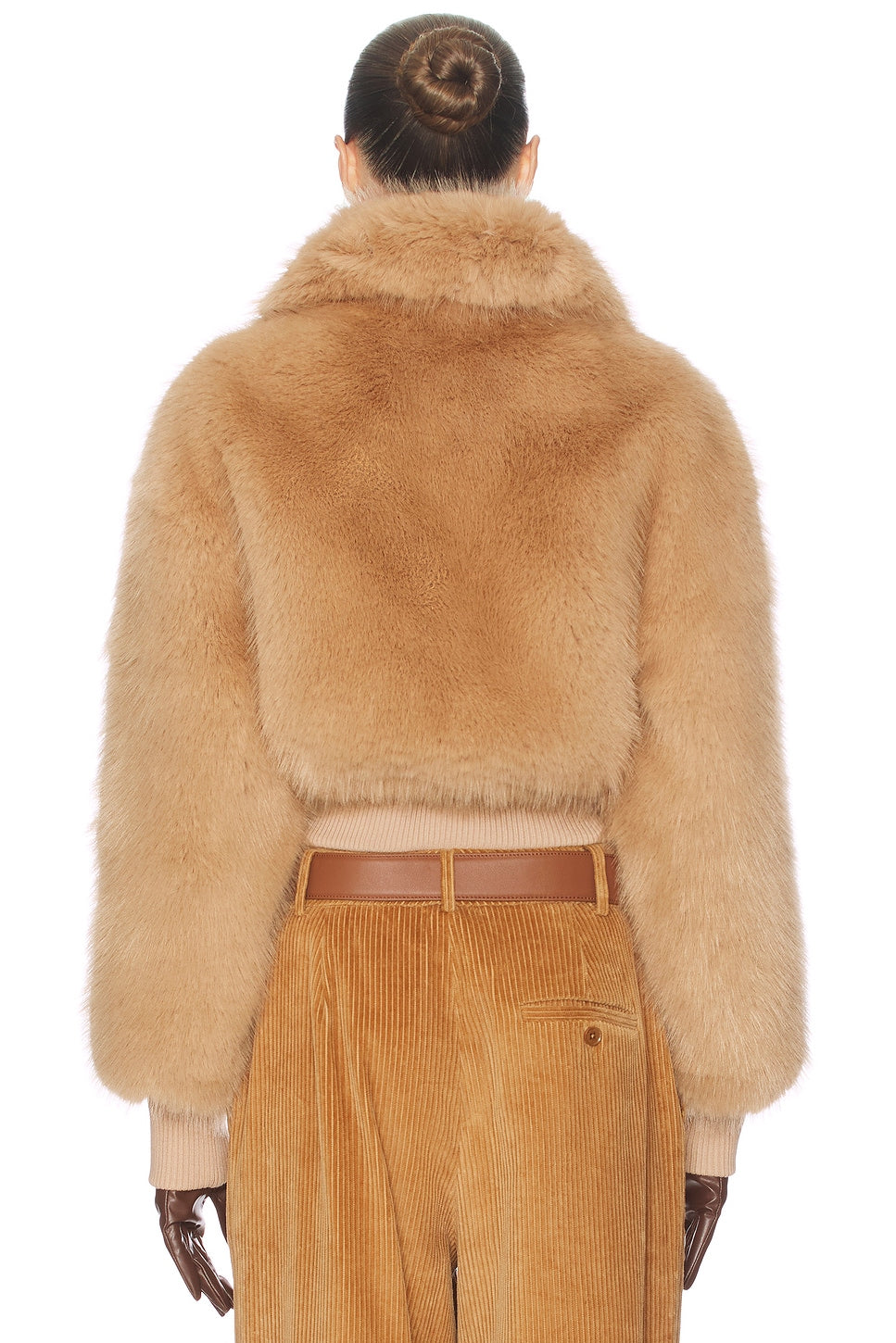 Helsa Faux Fox Bomber Jacket - Couponareus