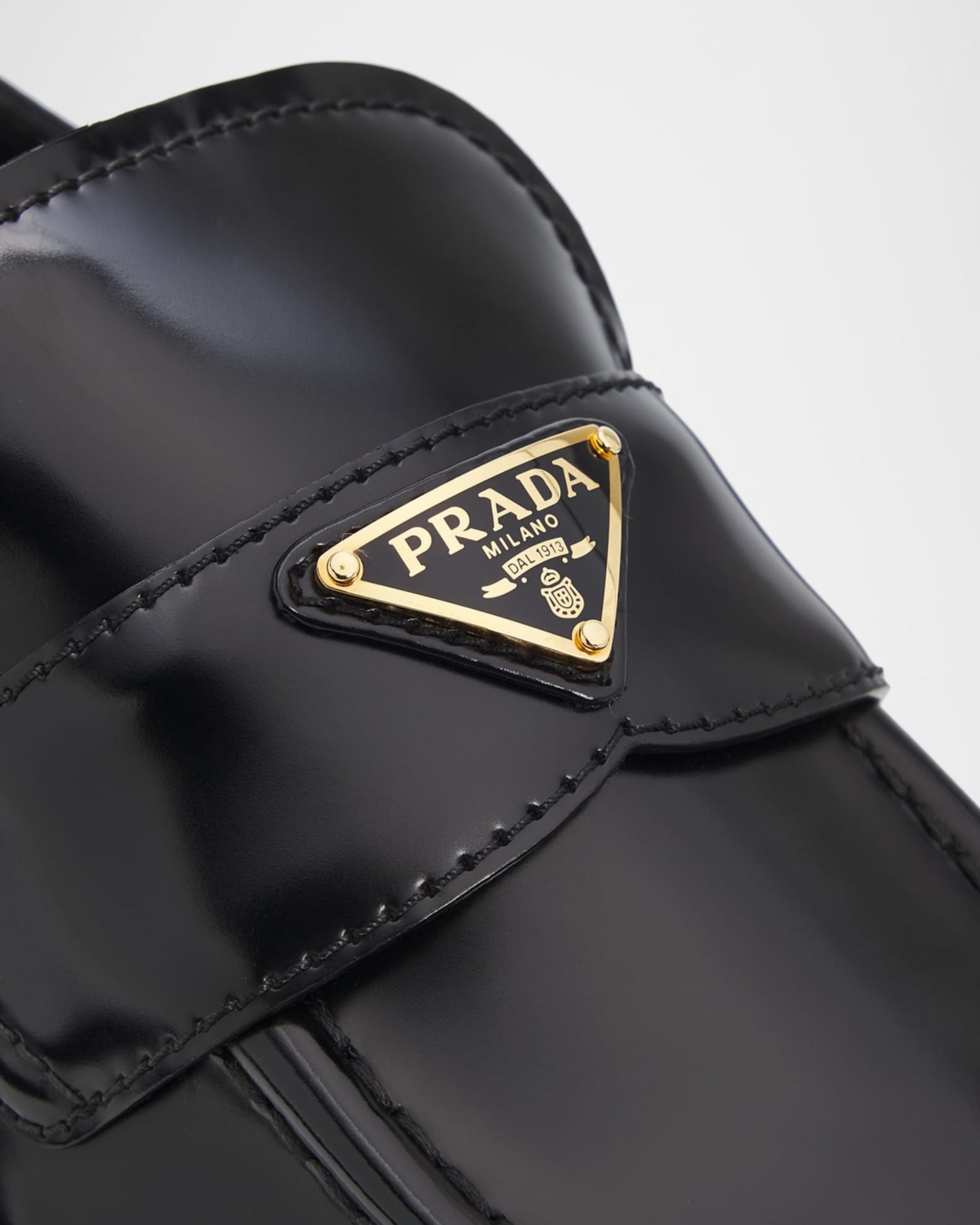 Prada Brushed Leather Loafers