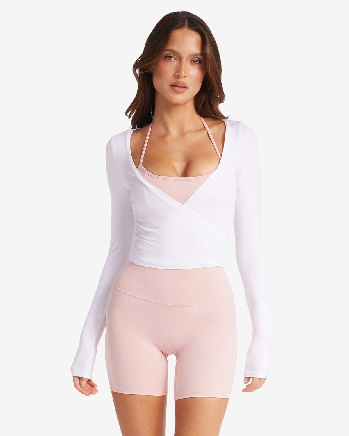 CSB Ballet Wrap Top White