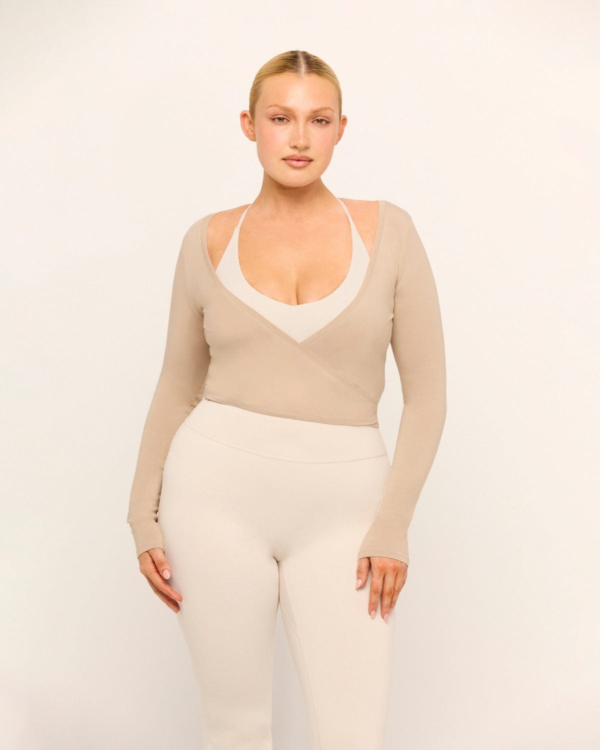 CSB Ballet Wrap Top Fawn