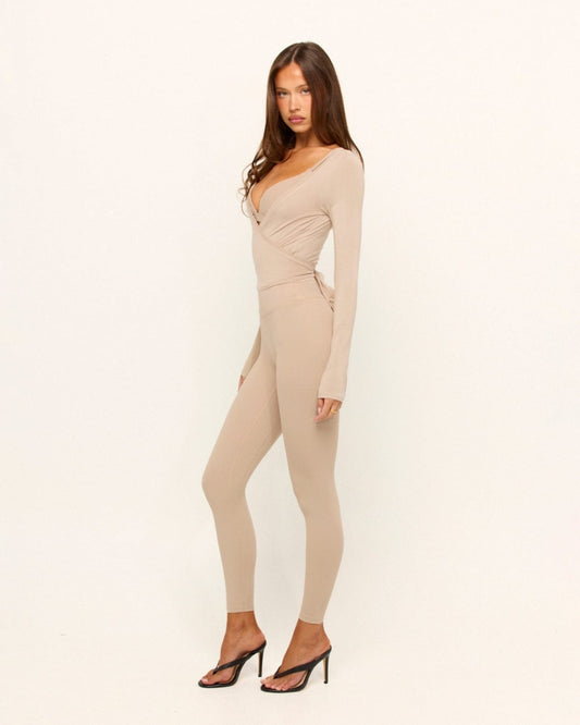 CSB Ballet Wrap Top Fawn