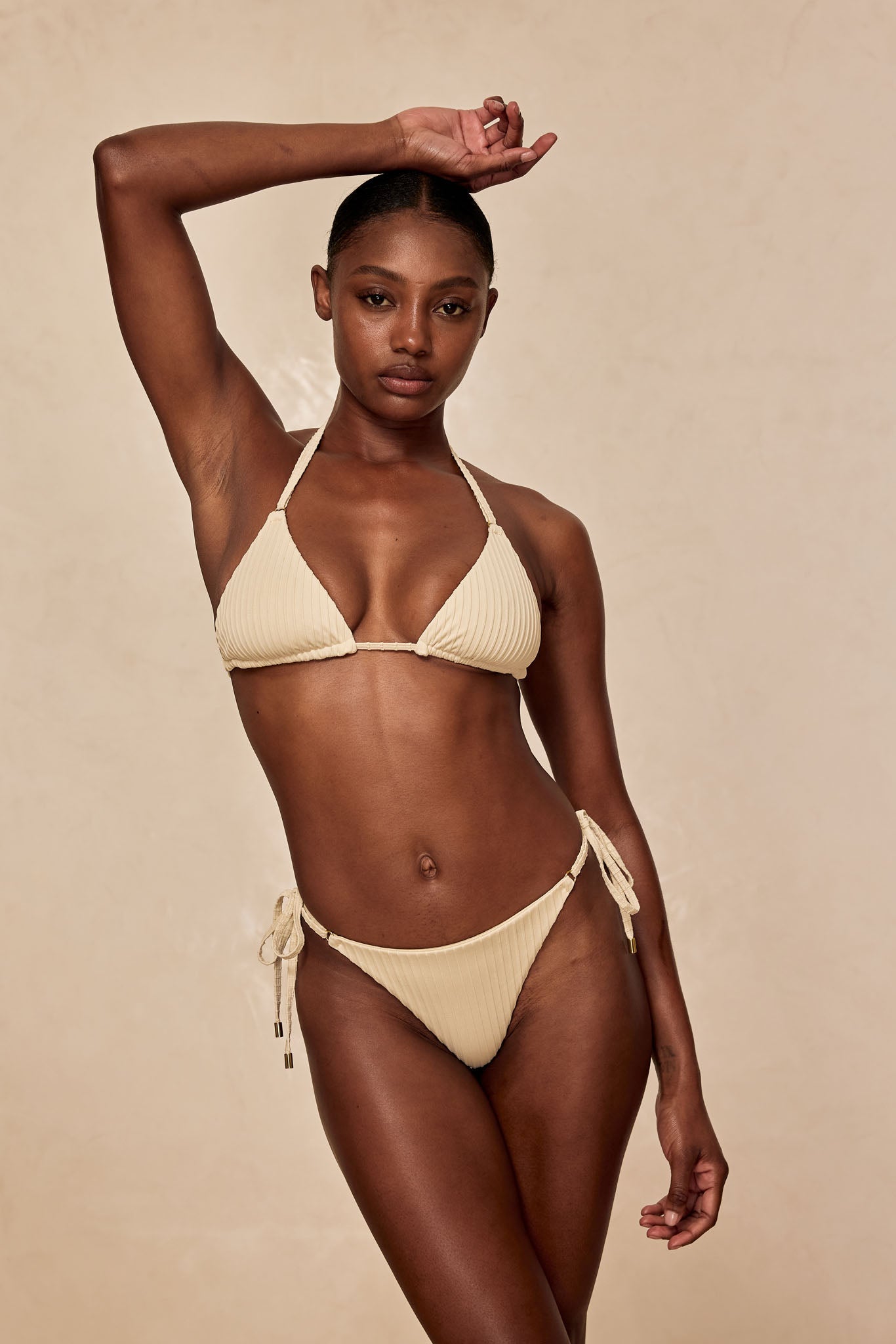 Monday Swimwear HANALEI BOTTOM - VANILLA MATTE RIB