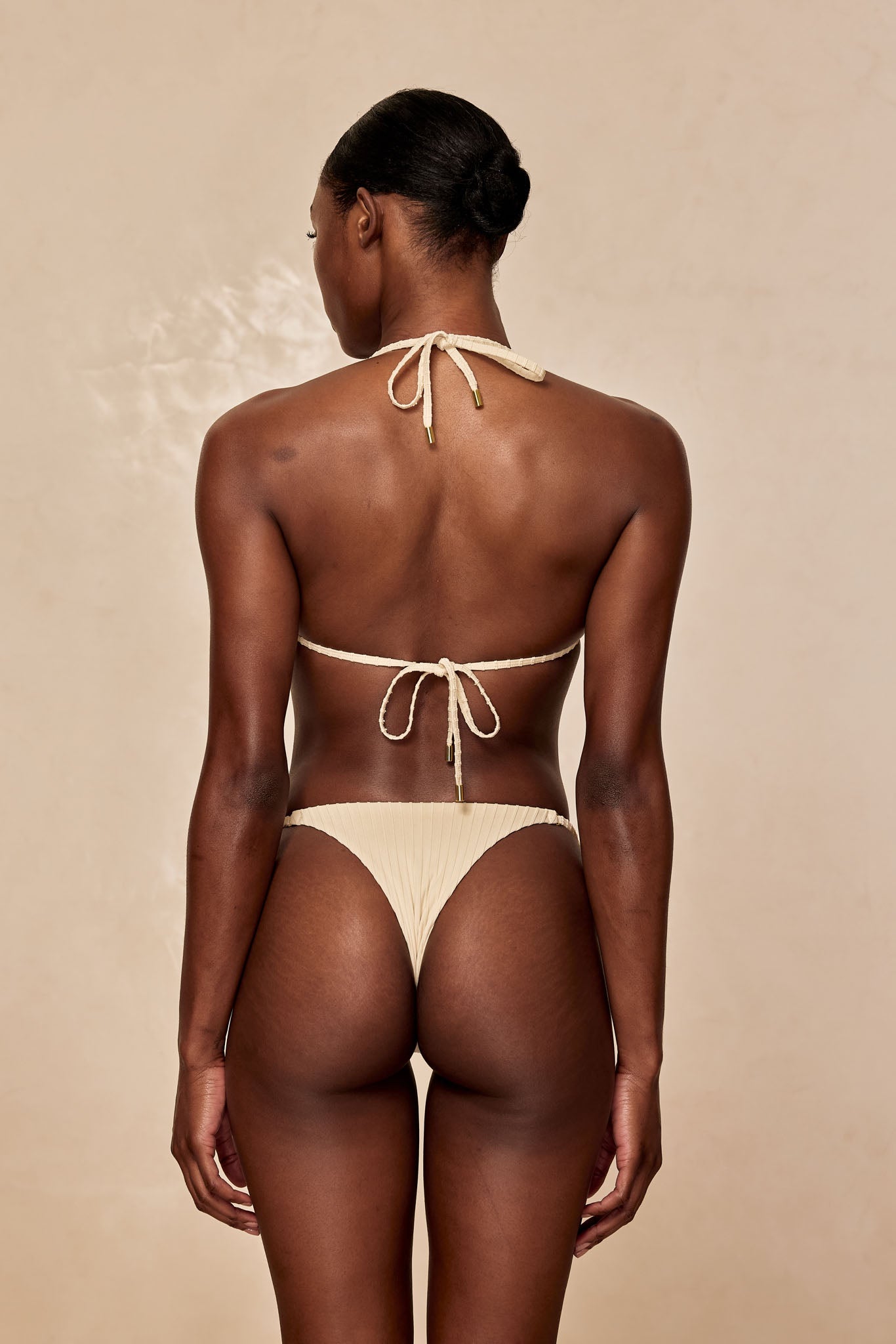 Monday Swimwear HANALEI BOTTOM - VANILLA MATTE RIB
