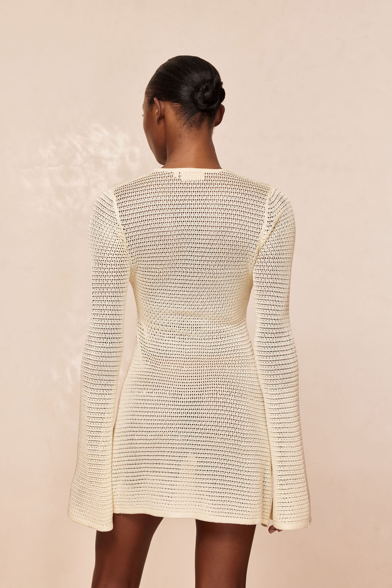 Monday Swimwear MONTEGO MINI DRESS - IVORY SHINY TREBLE KNIT