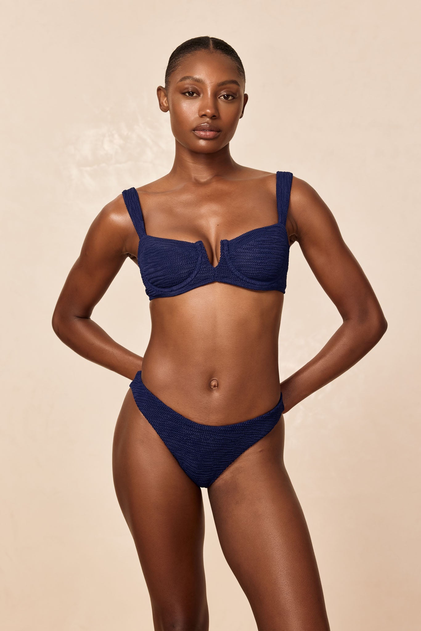 Monday Swimwear CLOVELLY TOP - MIDNIGHT CRINKLE