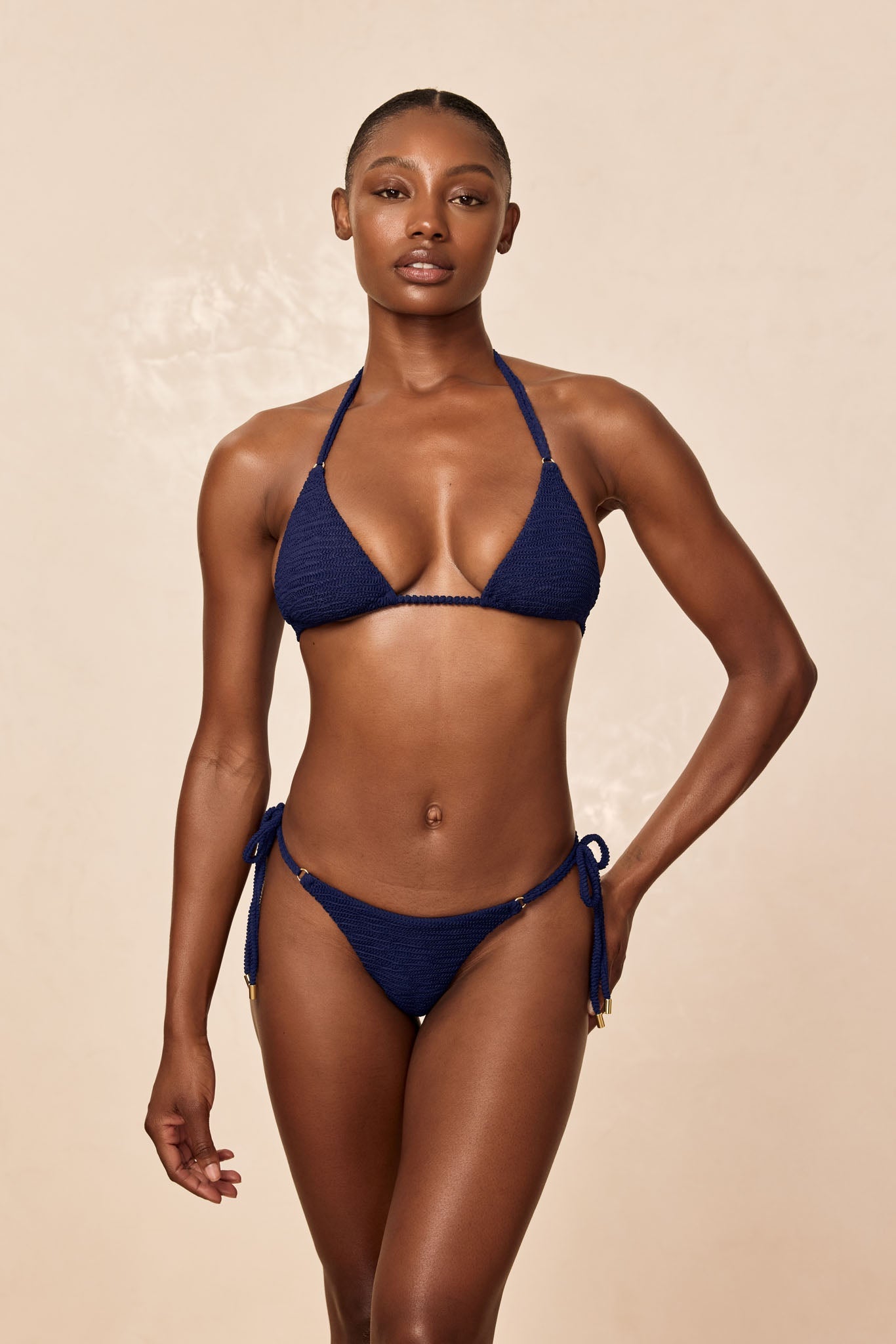 Monday Swimwear HANALEI BOTTOM - MIDNIGHT CRINKLE