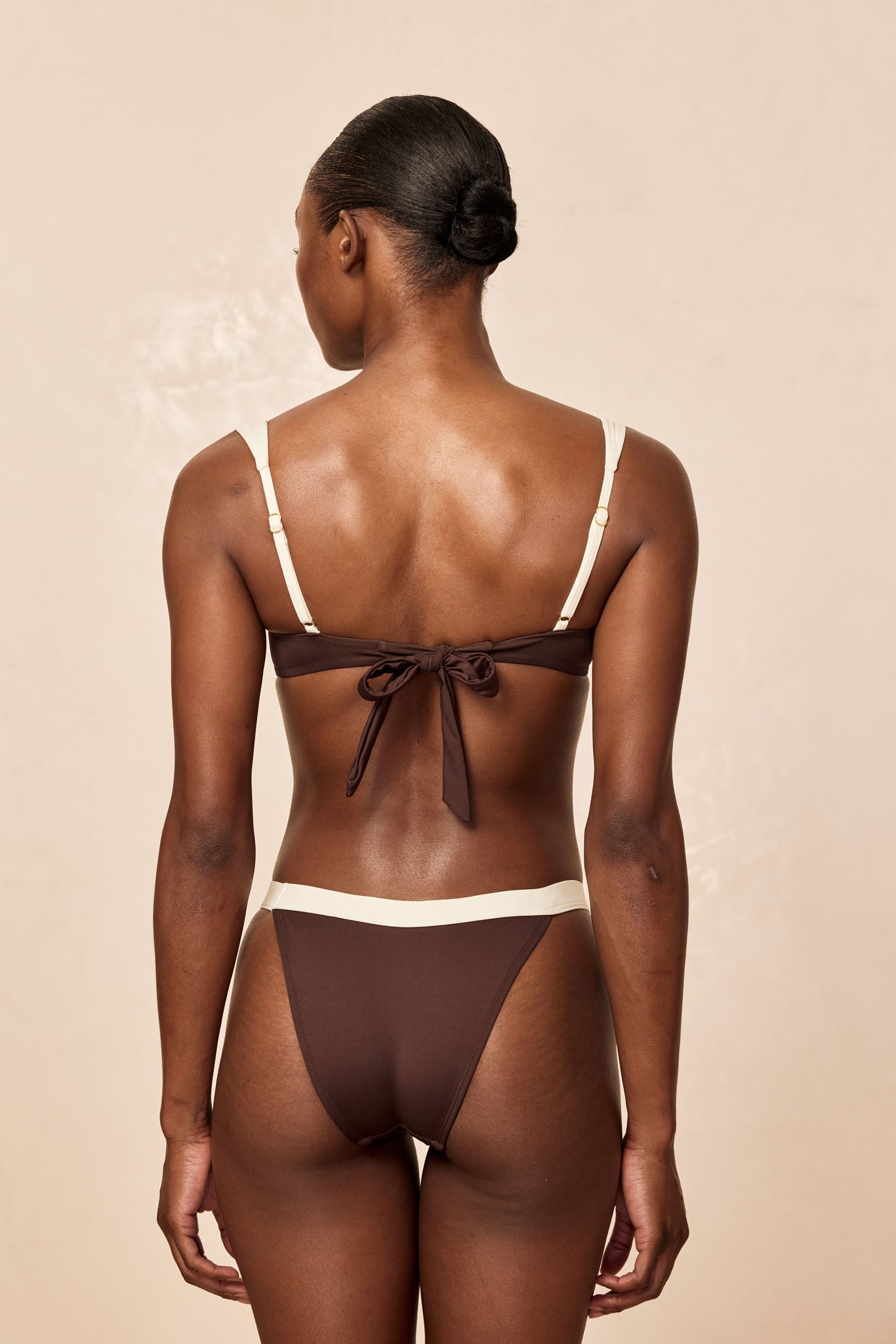 Monday Swimwear SANTORINI BOTTOM - ESPRESSO/IVORY