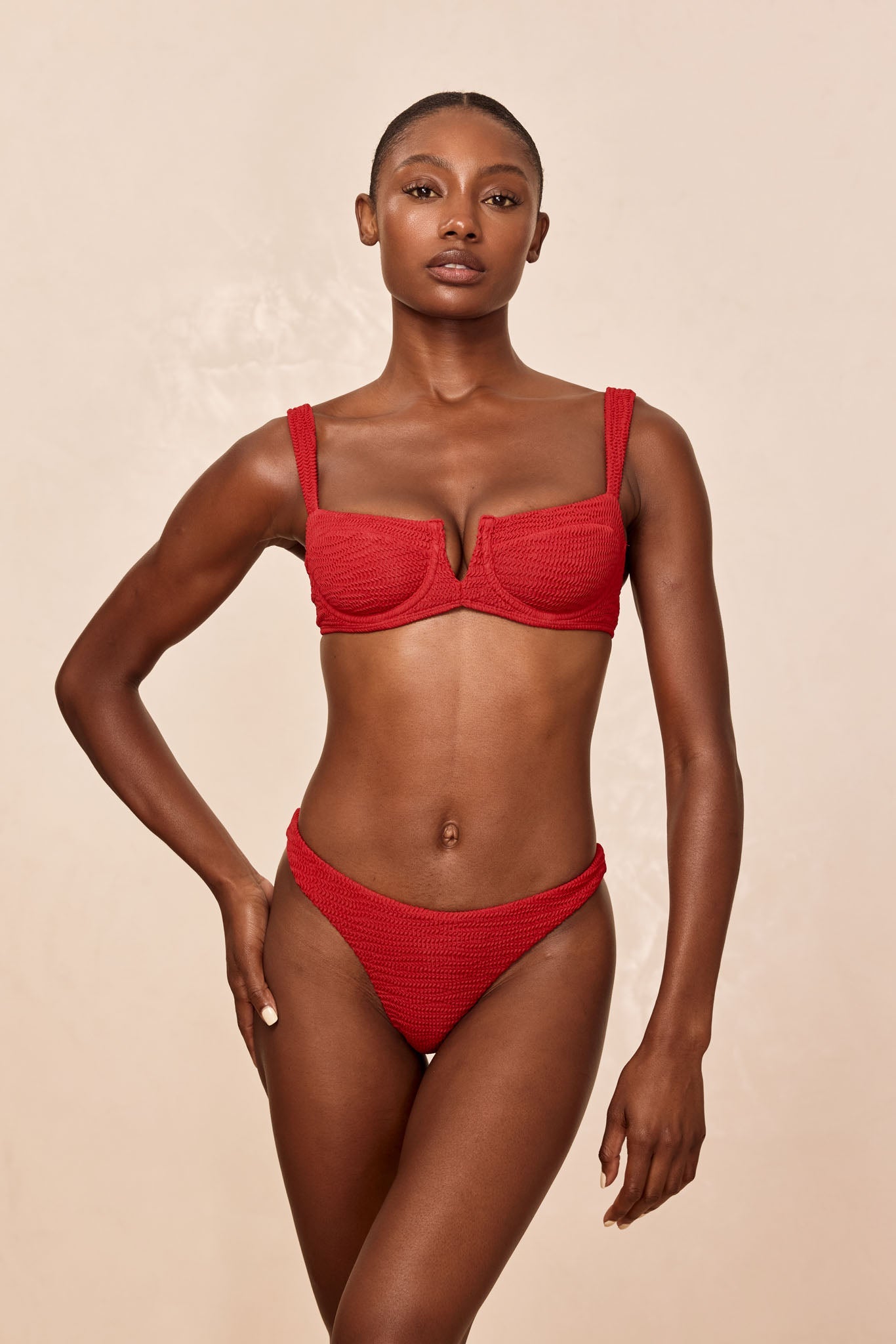 Monday Swimwear CLOVELLY TOP - CHERRY CRINKLE
