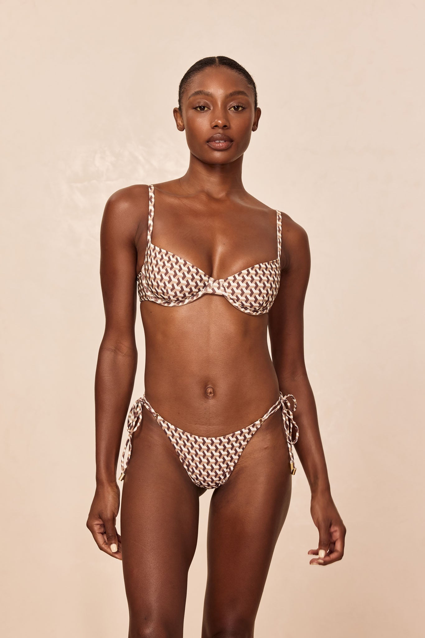 Monday Swimwear HANALEI BOTTOM - HUSK GEO