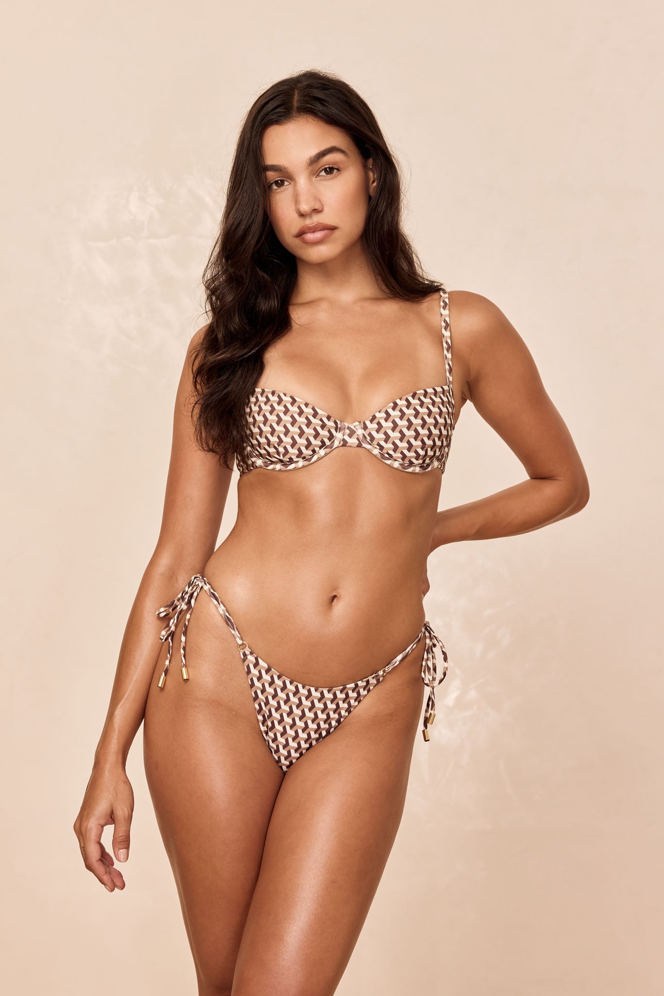 Monday Swimwear HANALEI BOTTOM - HUSK GEO