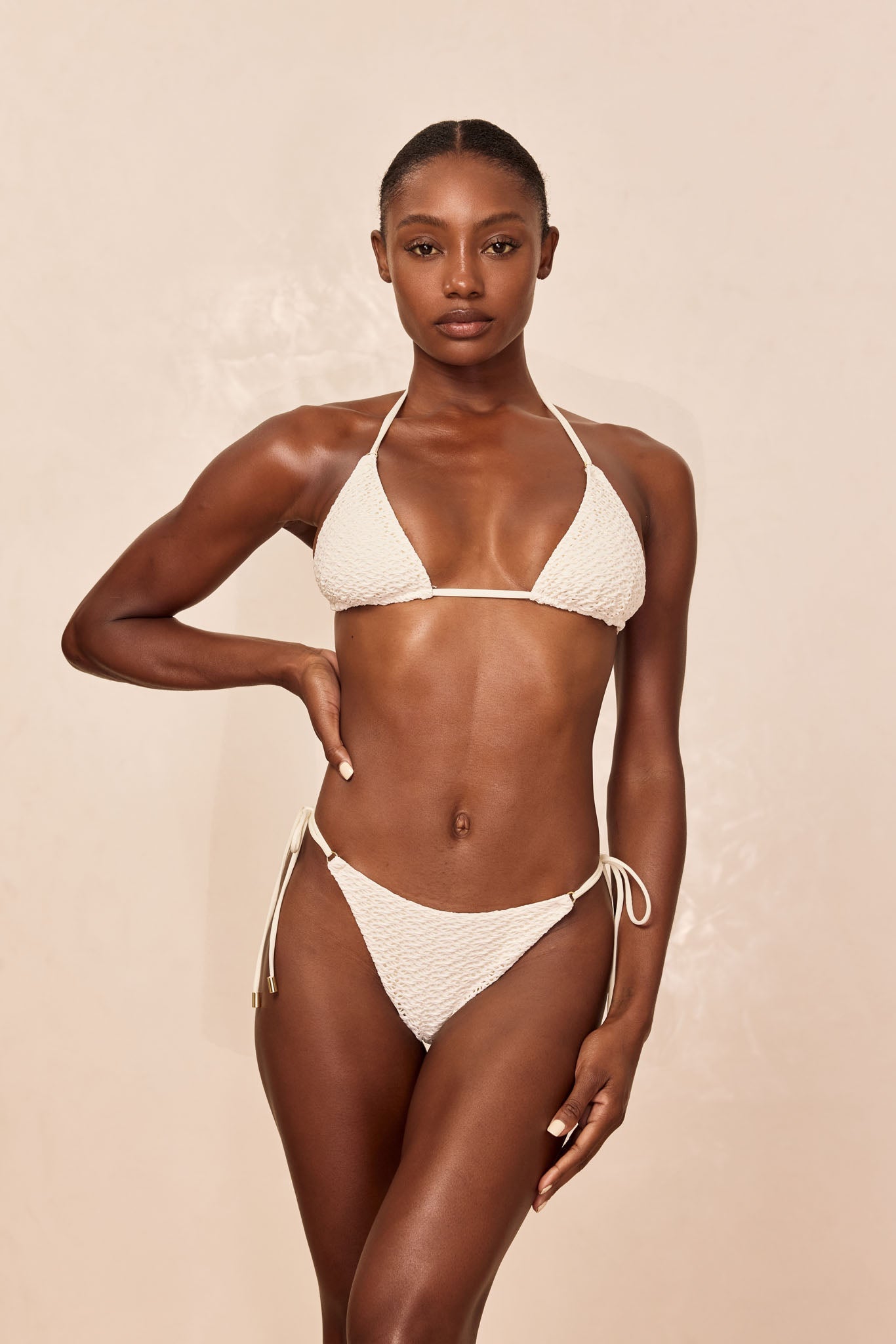 Monday Swimwear HANALEI BOTTOM - IVORY CROCHET