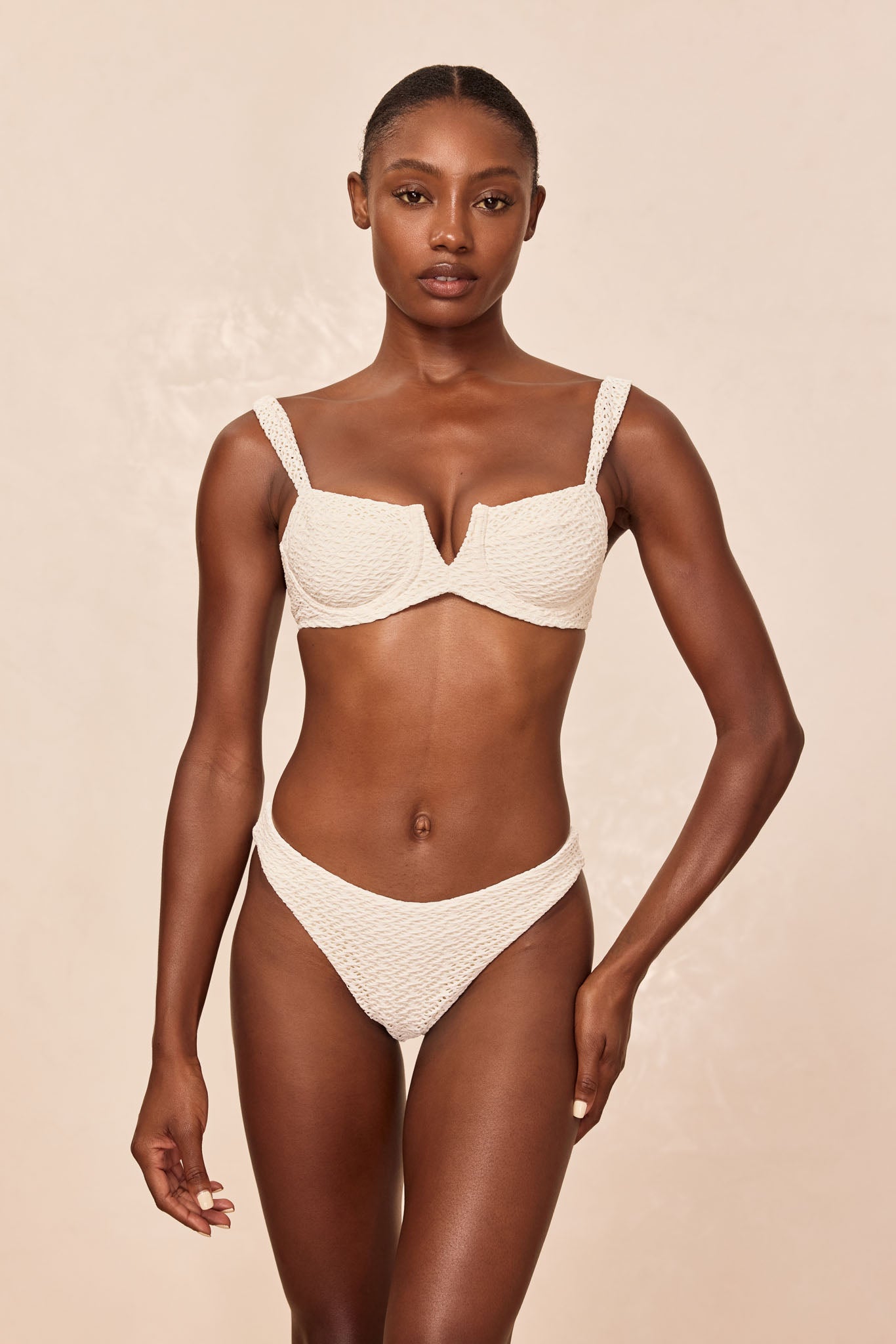 Monday Swimwear CLOVELLY TOP - IVORY CROCHET