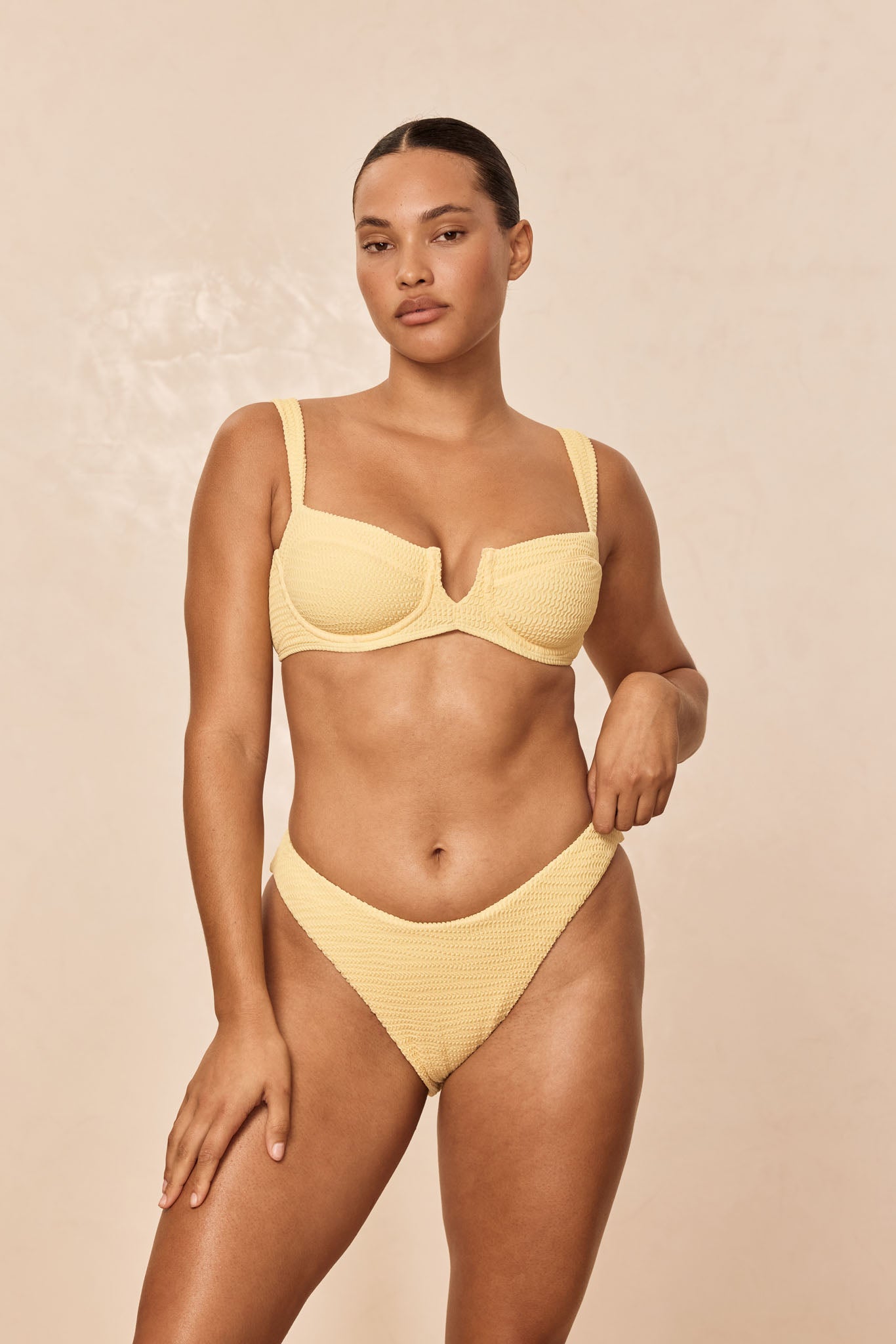 Monday Swimwear CLOVELLY TOP - HONEY CRINKLE