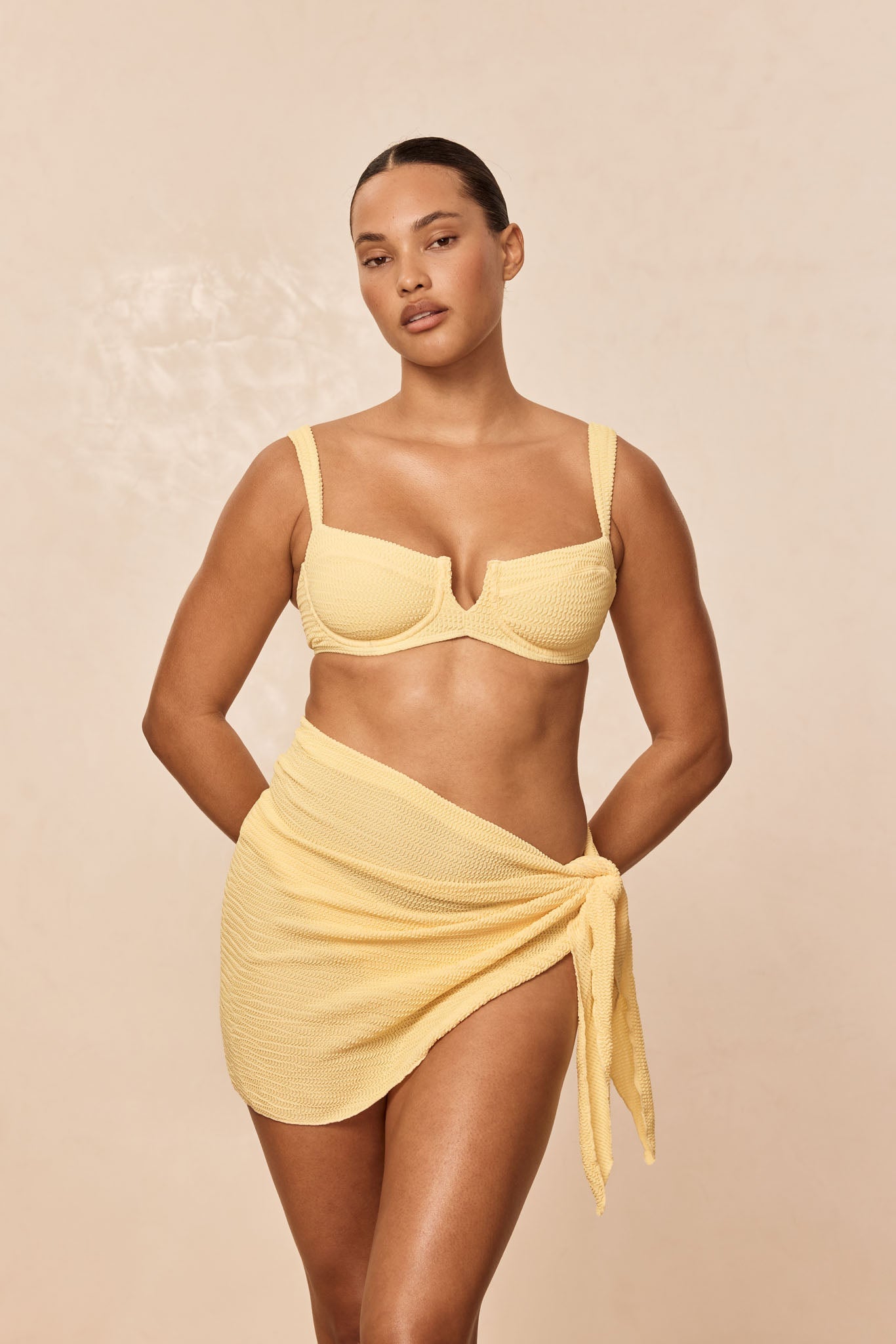 Monday Swimwear CLOVELLY TOP - HONEY CRINKLE
