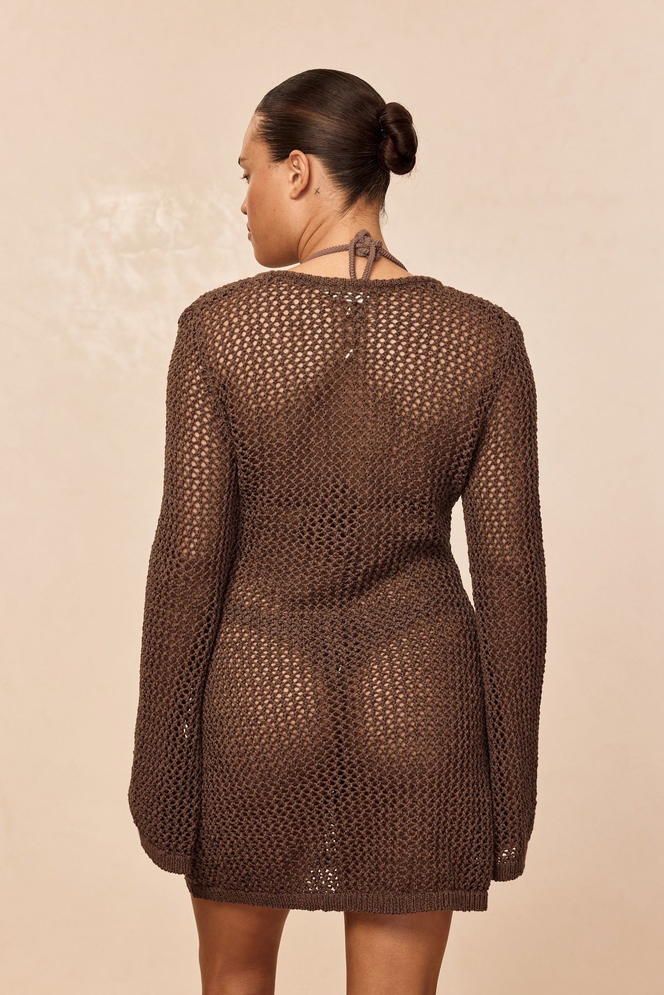 Monday Swimwear MONTEGO MINI DRESS - STONE PETIT CROCHET