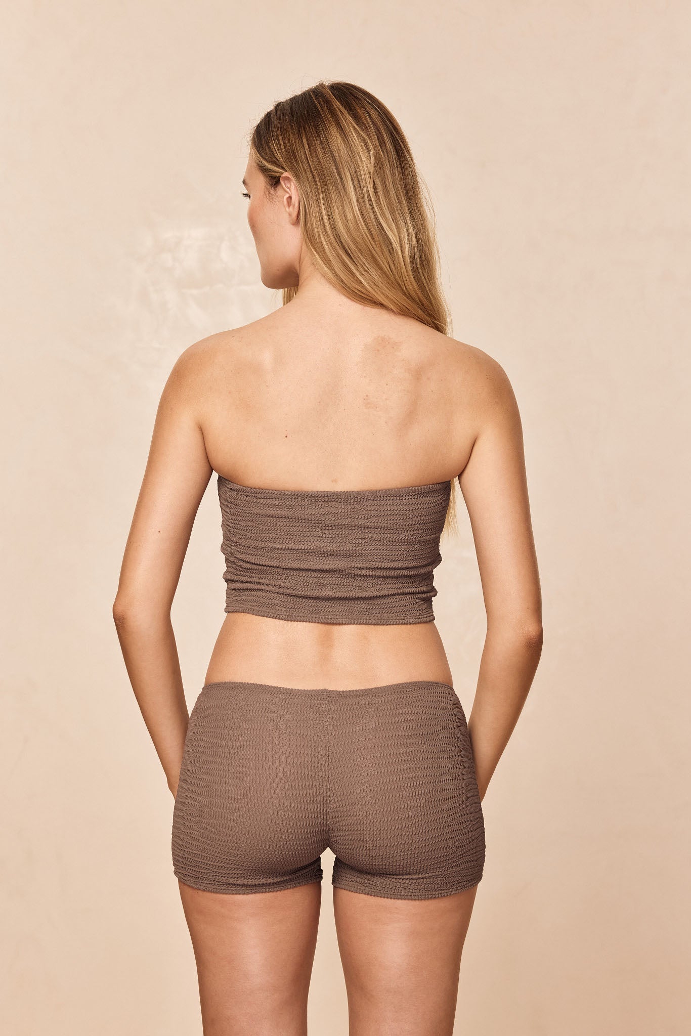 Monday Swimwear LAGUNA TOP - STONE CRINKLE