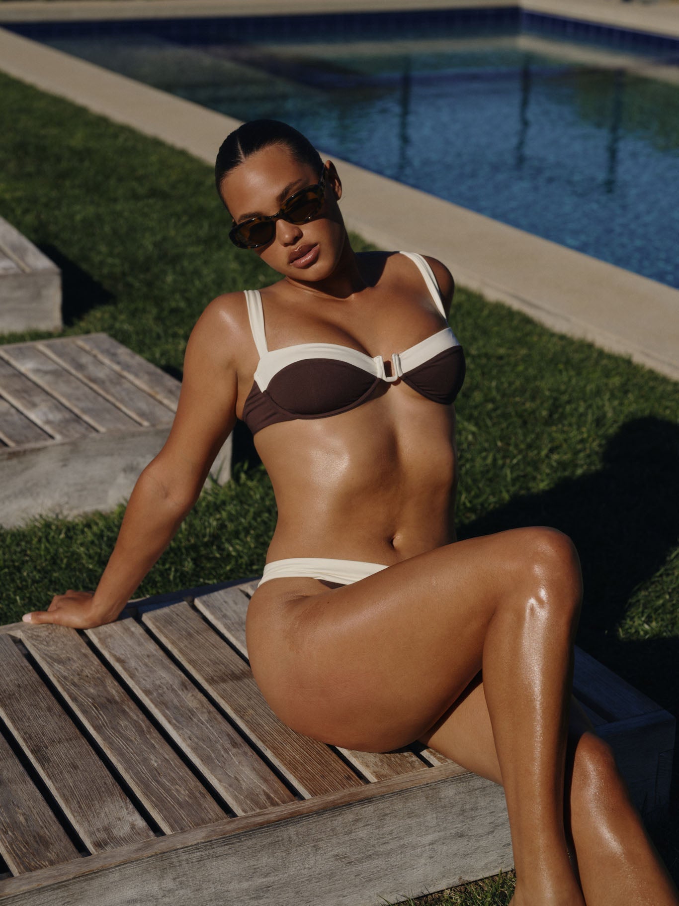 Monday Swimwear ALA ROJA TOP - ESPRESSO/IVORY