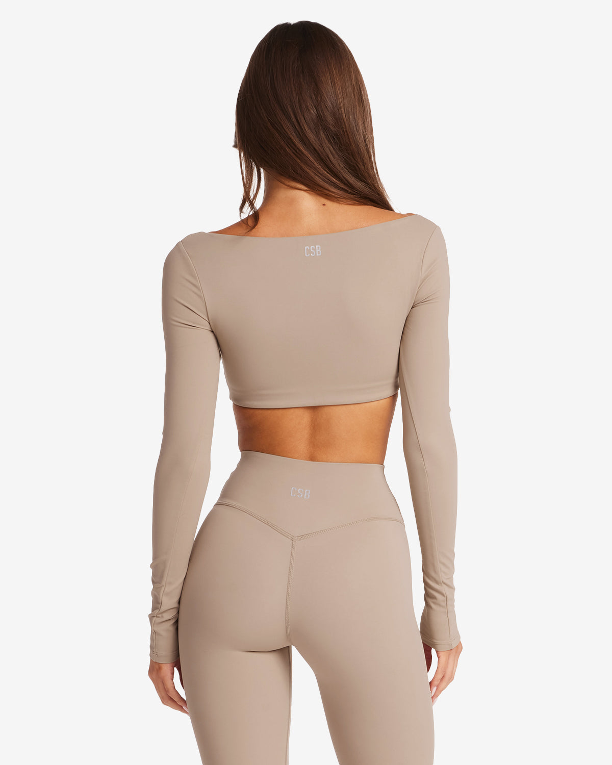 CSB Freedom Scoop Long Sleeve Crop Almond