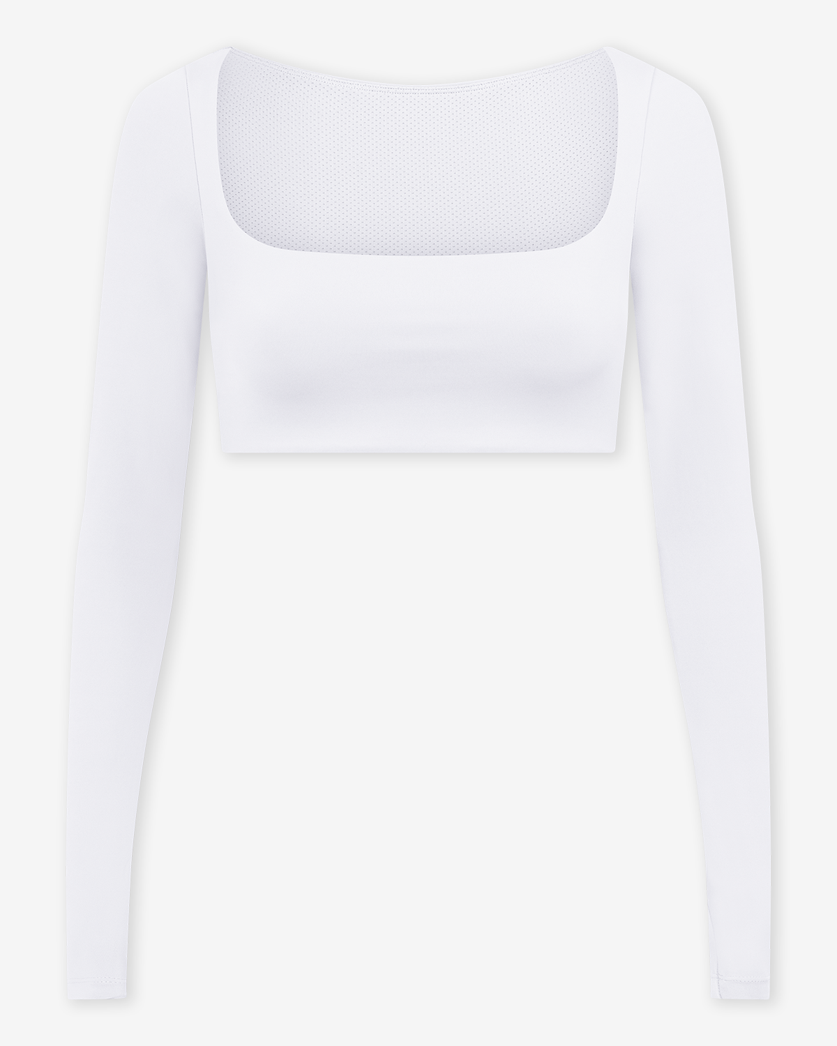 CSB Freedom Scoop Long Sleeve Crop White