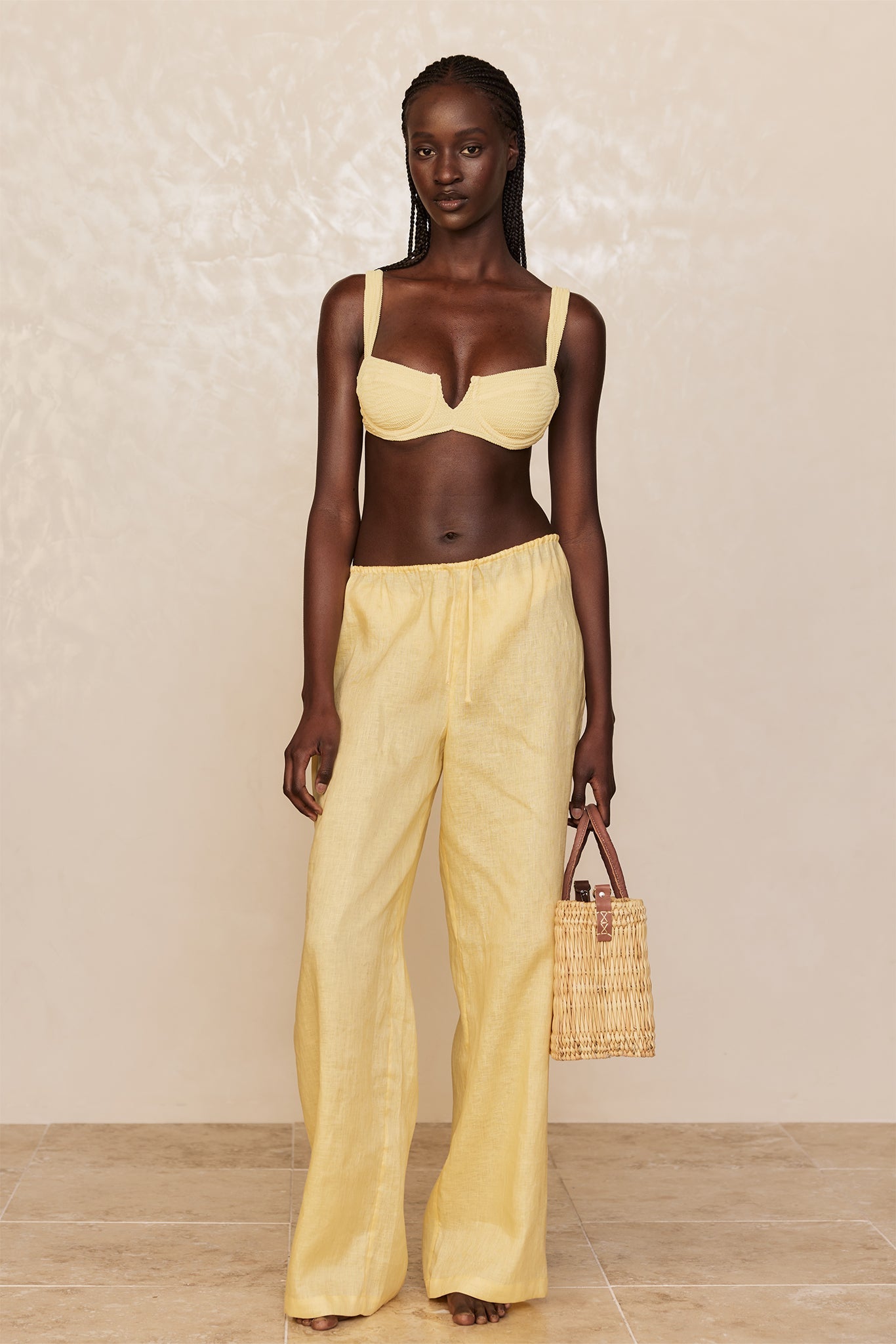 Monday Swimwear CLOVELLY TOP - HONEY CRINKLE