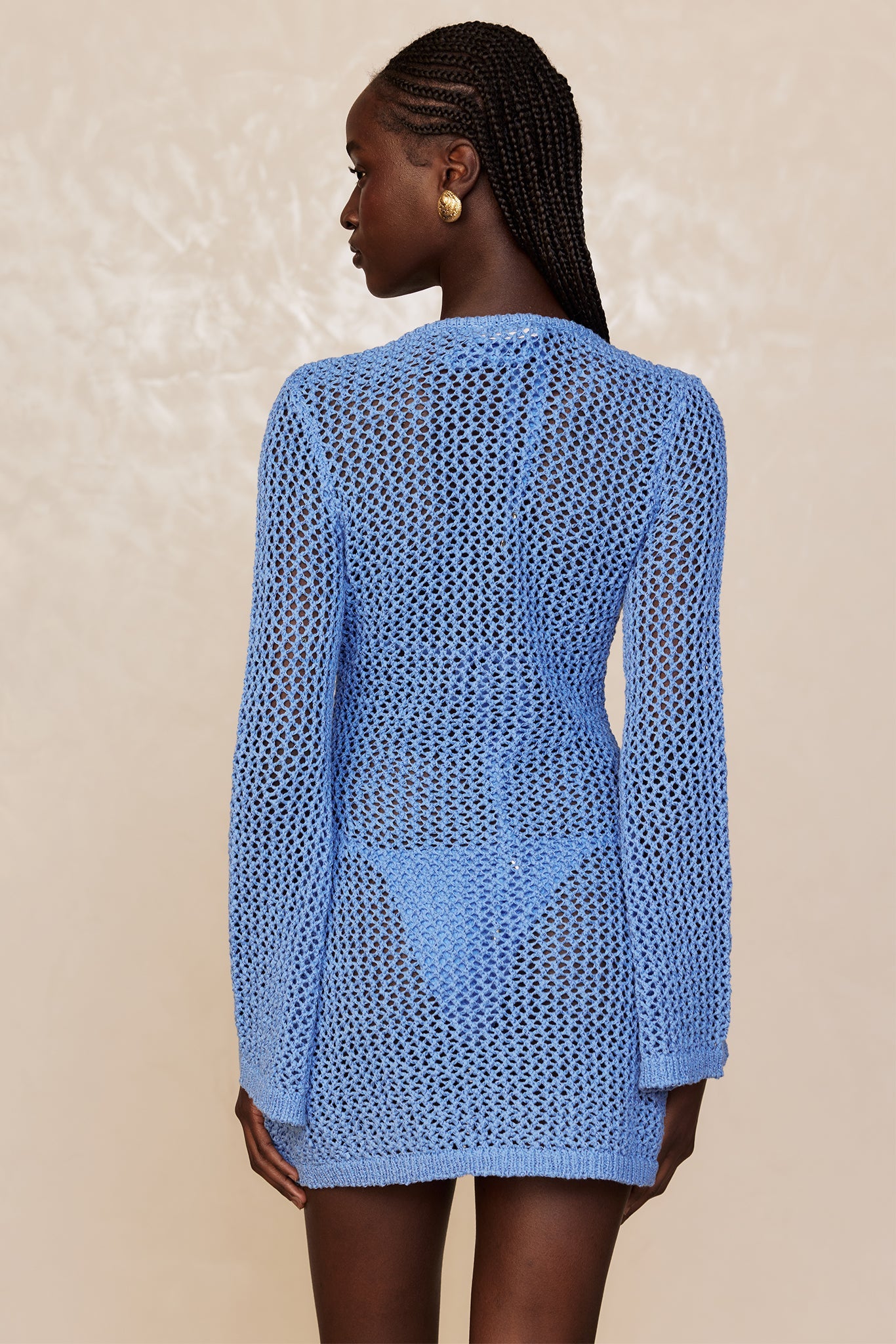 Monday Swimwear MONTEGO MINI DRESS - AZURE PETIT CROCHET