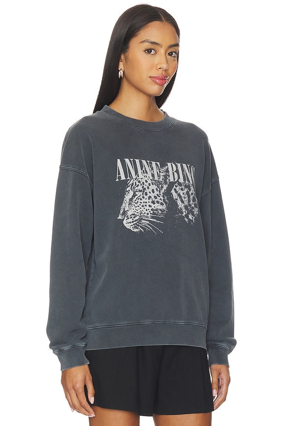 Anine Bing Spencer Leopard Sweatshirt