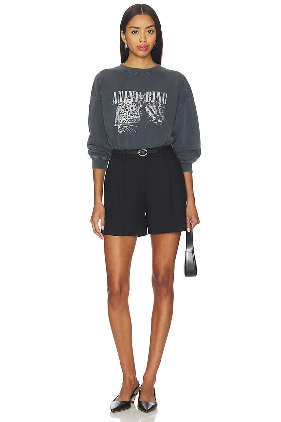 Anine Bing Spencer Leopard Sweatshirt
