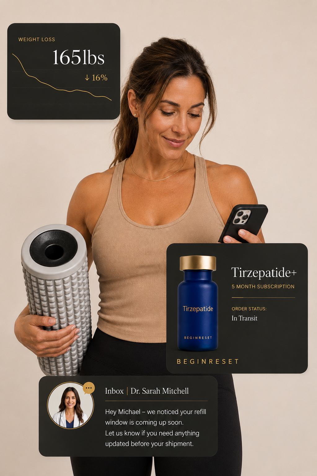 Begin Reset offers a personalized online Tirzepatide weight loss program with convenient telehealth access from home.