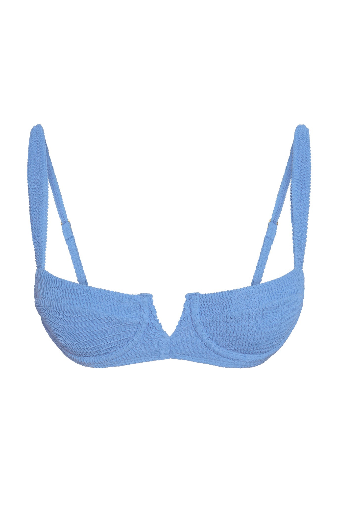Monday Swimwear CLOVELLY TOP - AZURE CRINKLE