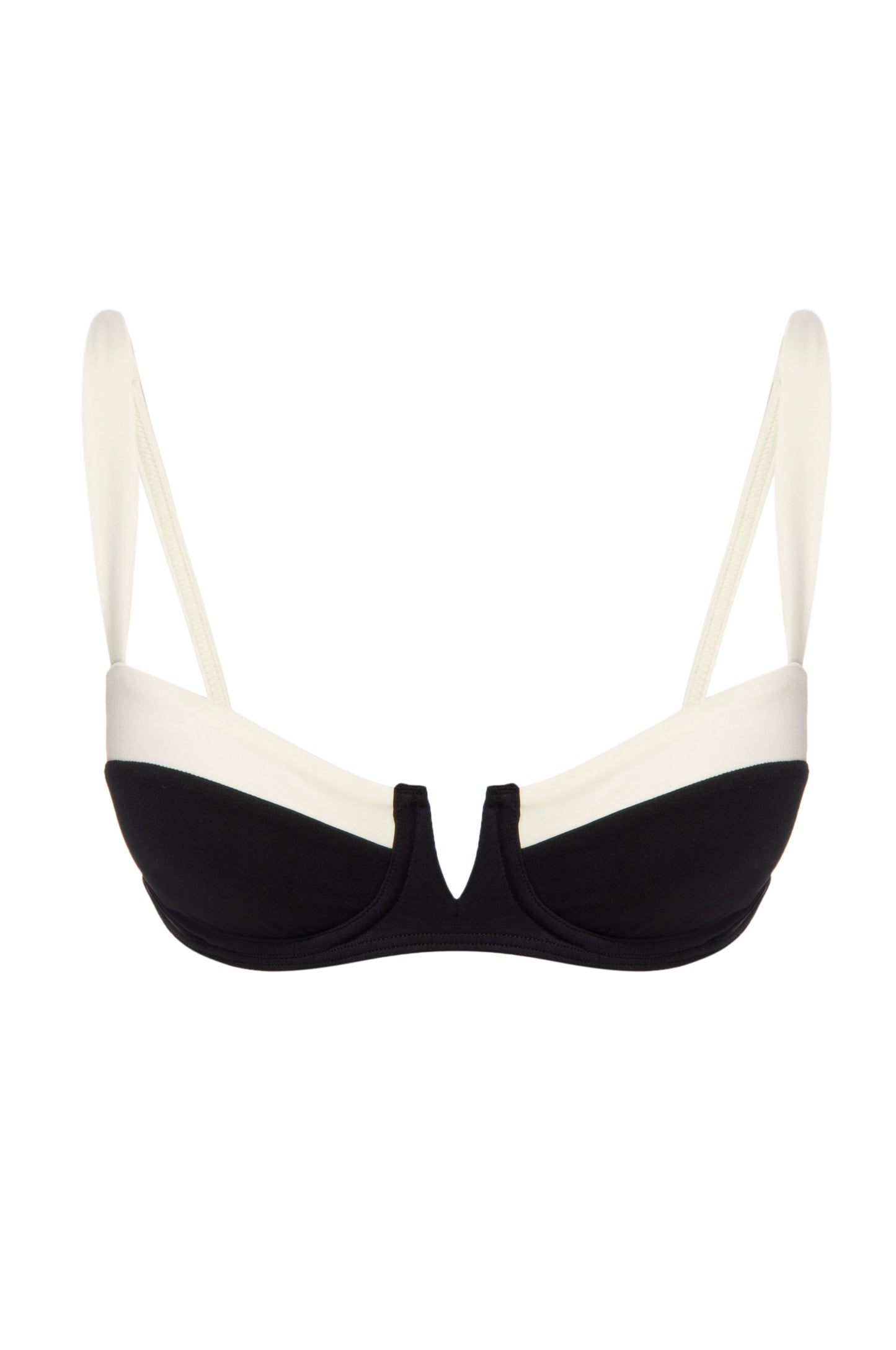 Monday Swimwear CLOVELLY TOP - BLACK/IVORY
