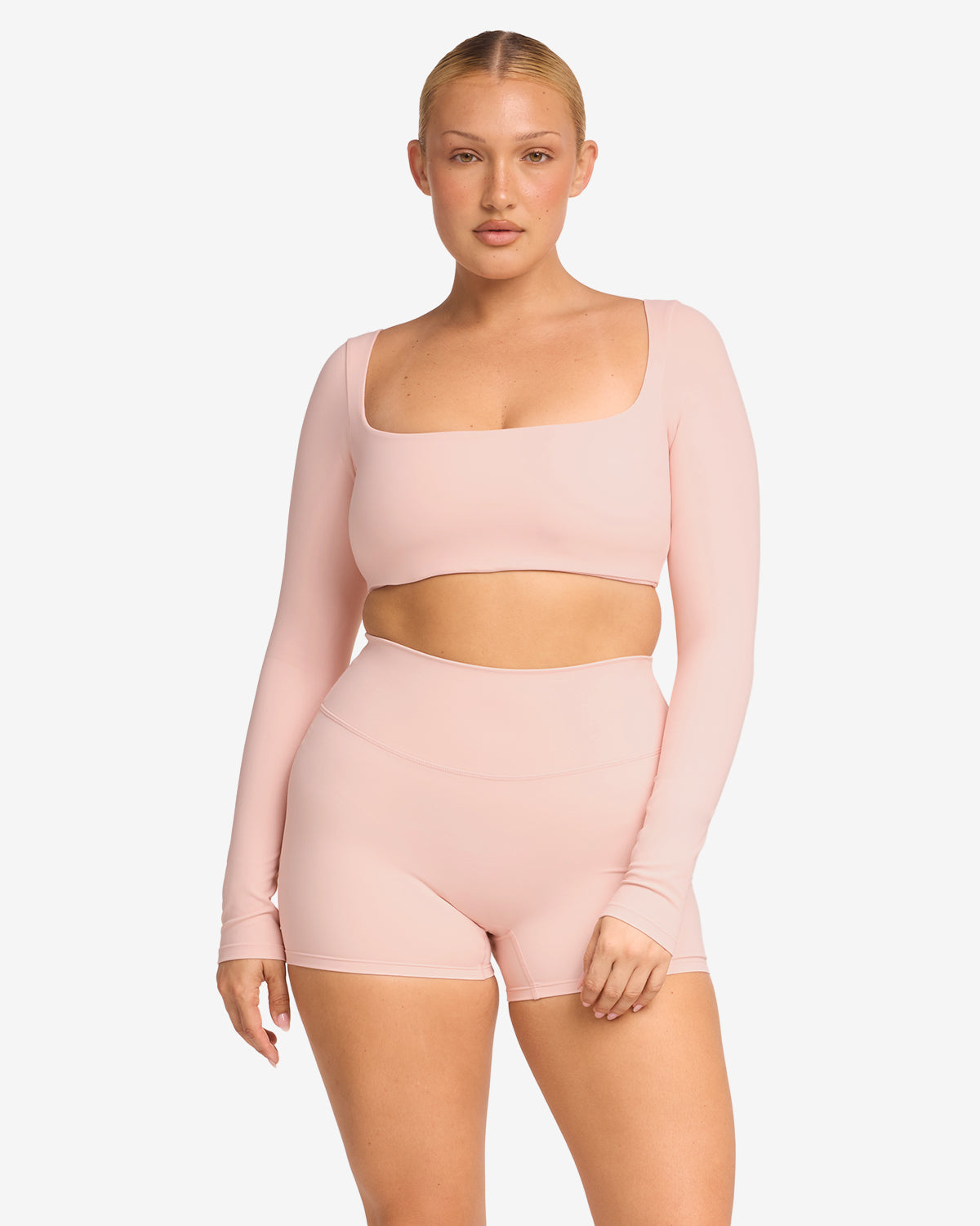 CSB Freedom Scoop Long Sleeve Crop Blush